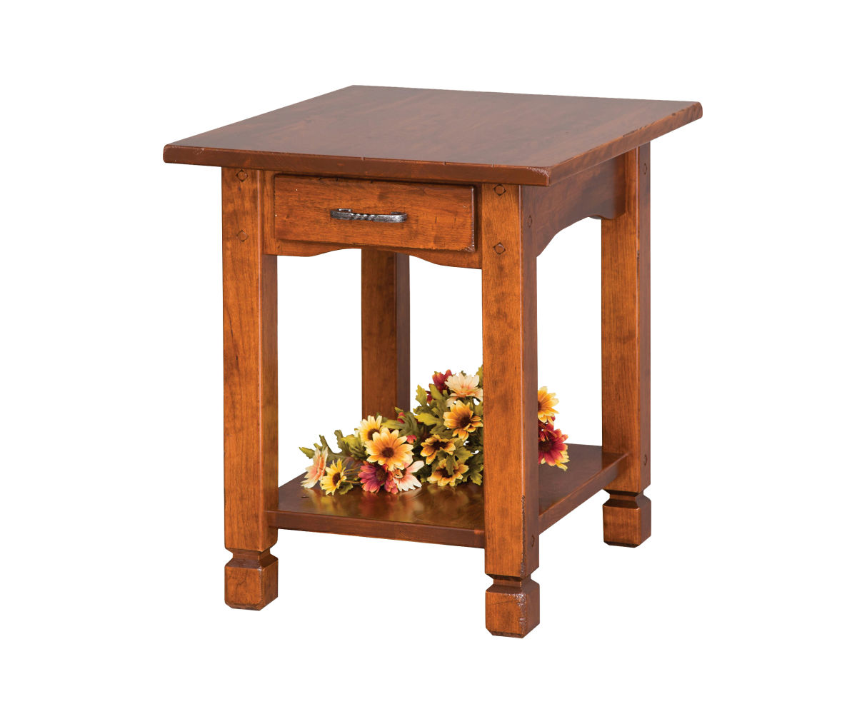 Rustic Country End Table Amish Custom Furniture Williamsburg, VA