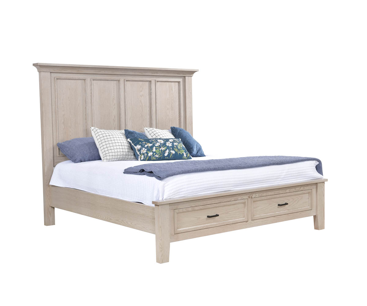 Legacy Village Bed with Footboard Storage Amish Custom Furniture