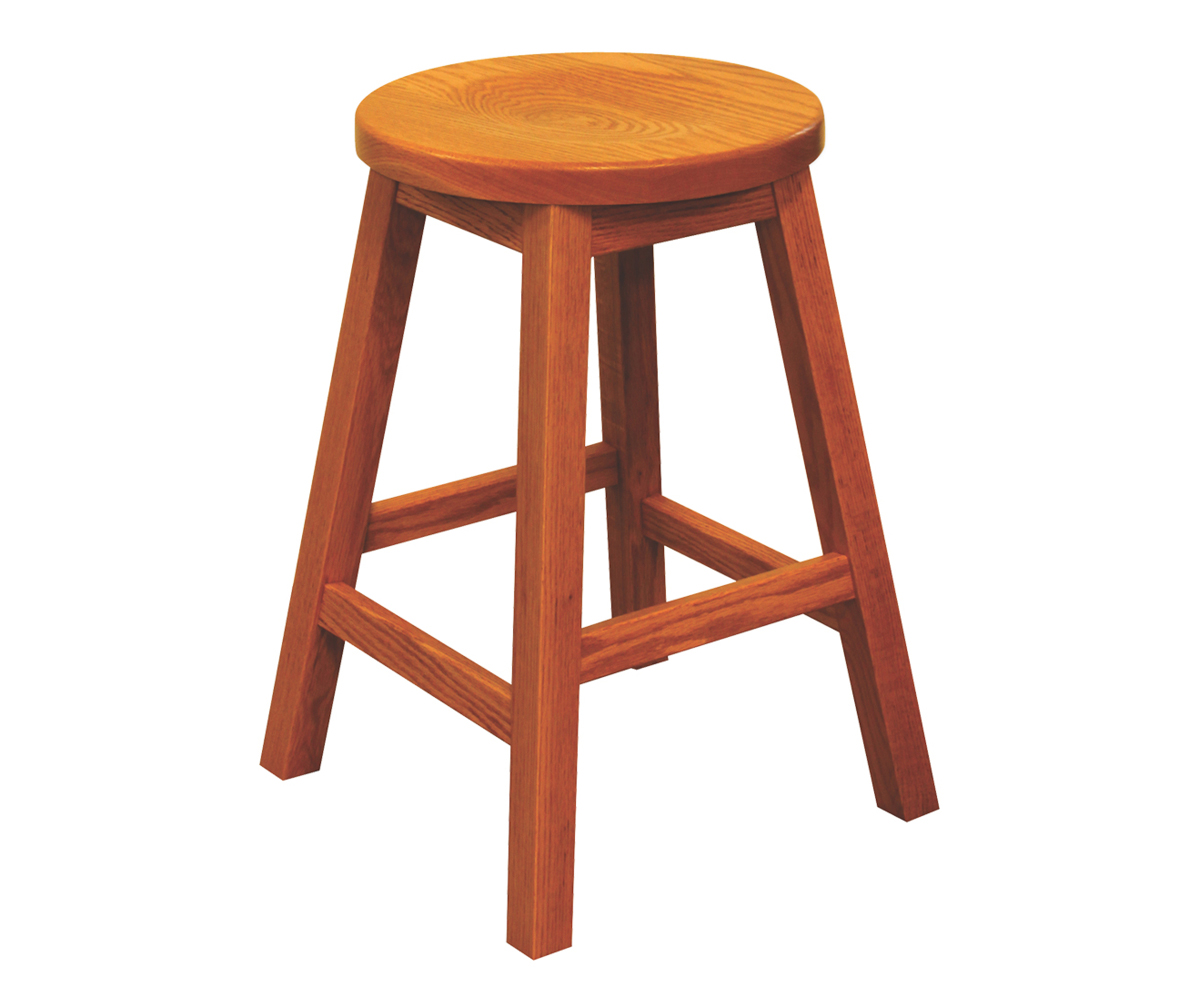 24" Mission Bar Stool with Round Seat