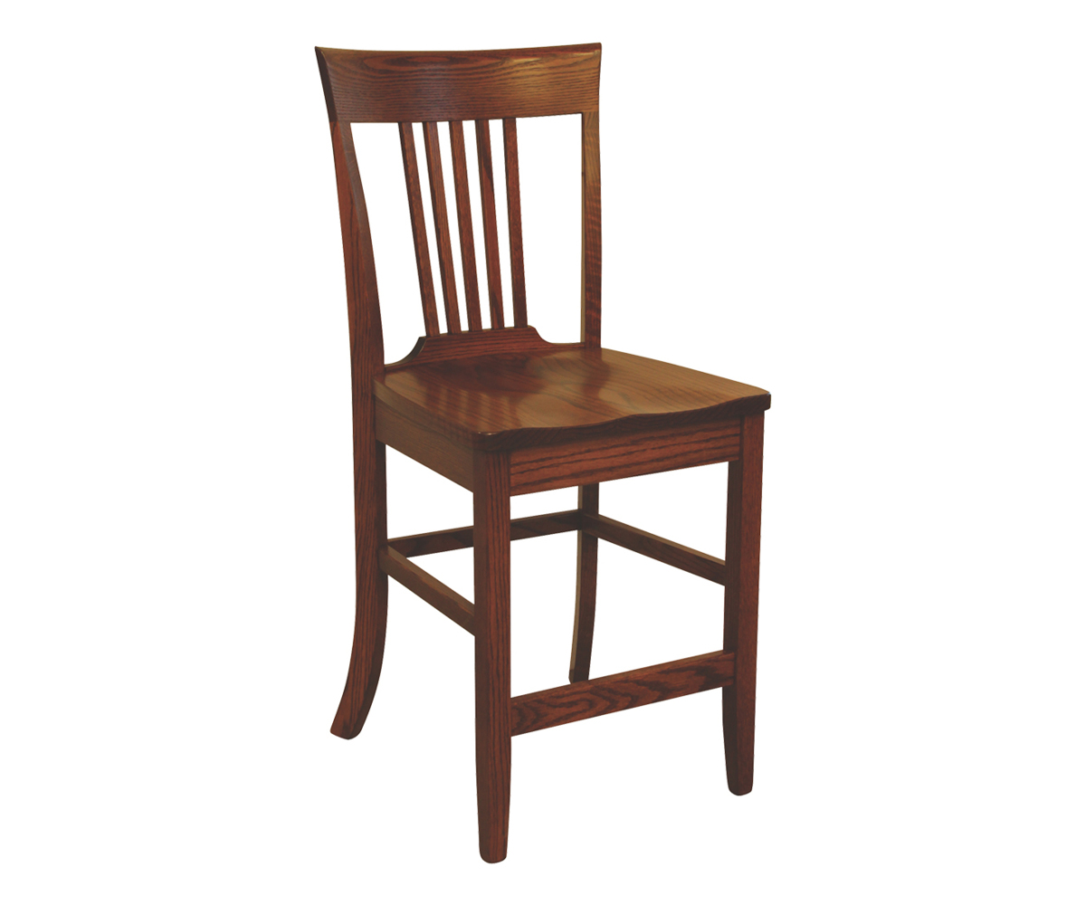 OW Shaker 5 Slat 24" Swivel Bar Chair - Image 2